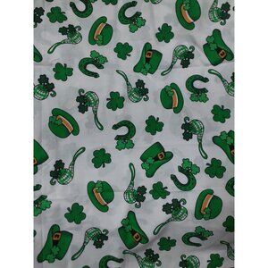 Vtg Springs Industries IRISH SPIRIT Fabric #5117 Shamrock ST PATRICK'S DAY, 1 Yd